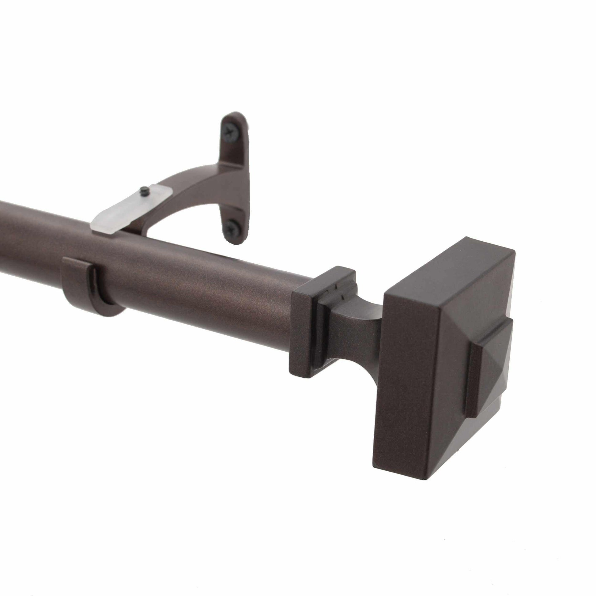  Rohan Expandable Curtain Rod in Rubbed Bronze - Cognac