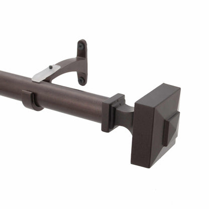  Rohan Expandable Curtain Rod in Rubbed Bronze - Cognac