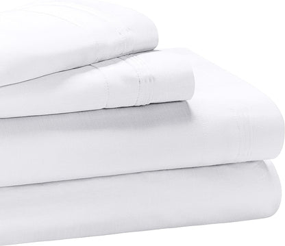 Superior Egyptian Cotton 1000 Thread Count Extra Deep Pocket Solid Sheet Set - White