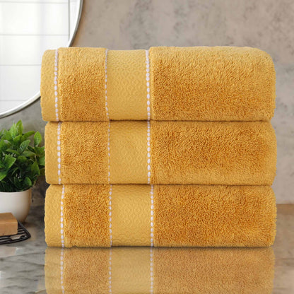 Niles Egyptian Giza Cotton Dobby Ultra-Plush Bath Towel - Gold