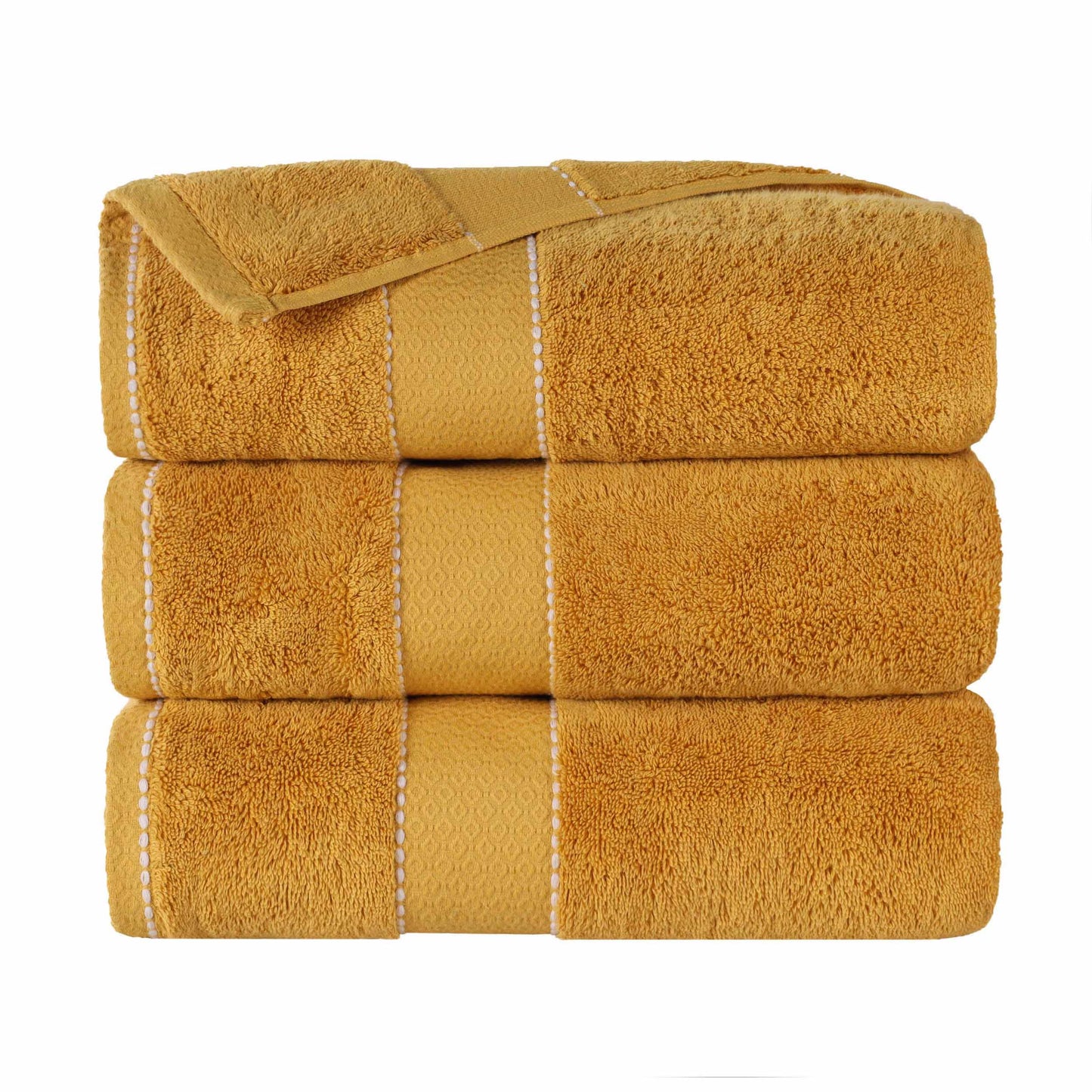 Niles Egyptian Giza Cotton Dobby Ultra-Plush Bath Towel - Gold