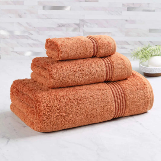 Heritage Egyptian Cotton Plush 3 Piece Absorbent Luxury Towel Set