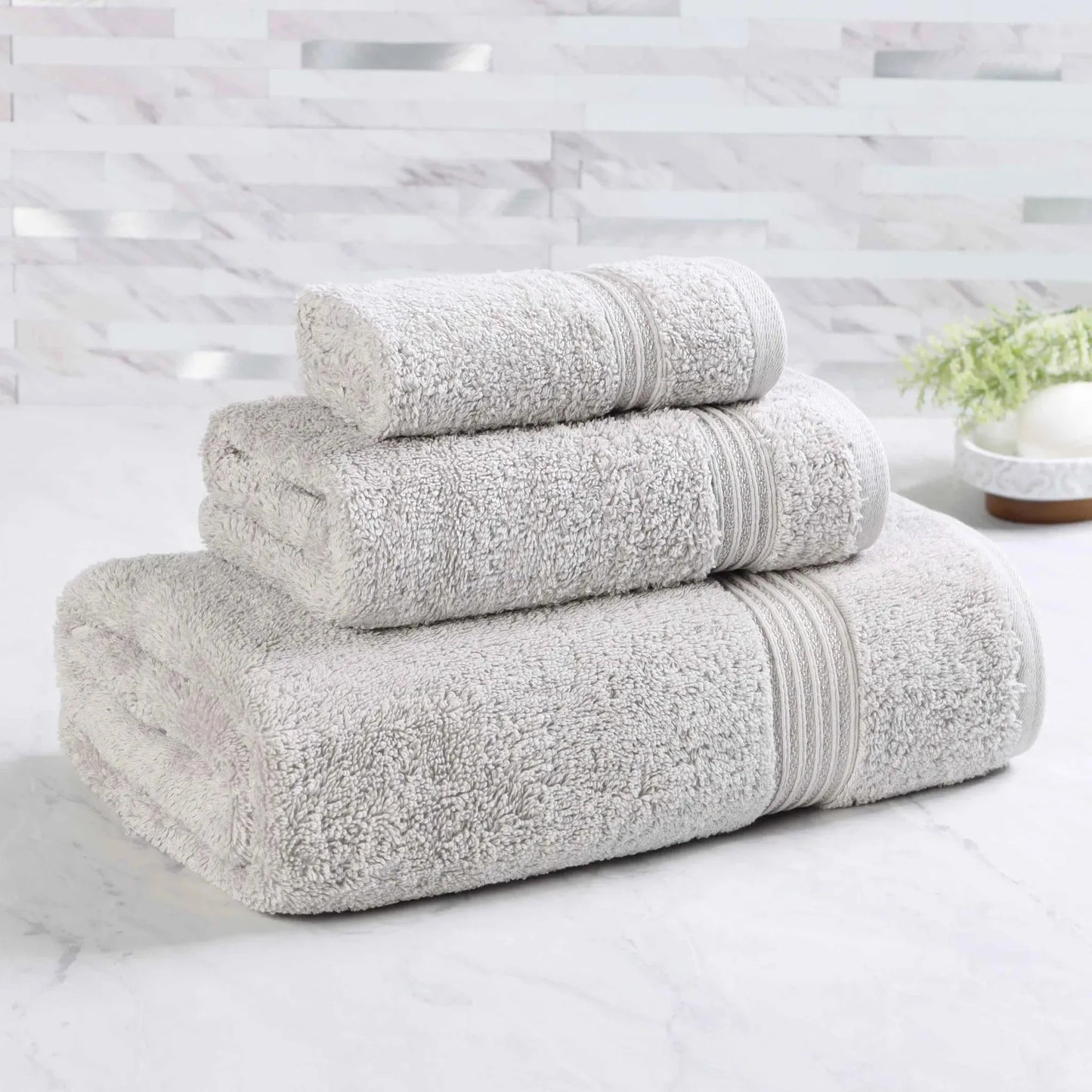 Heritage Egyptian Cotton Plush 3 Piece Absorbent Luxury Towel Set