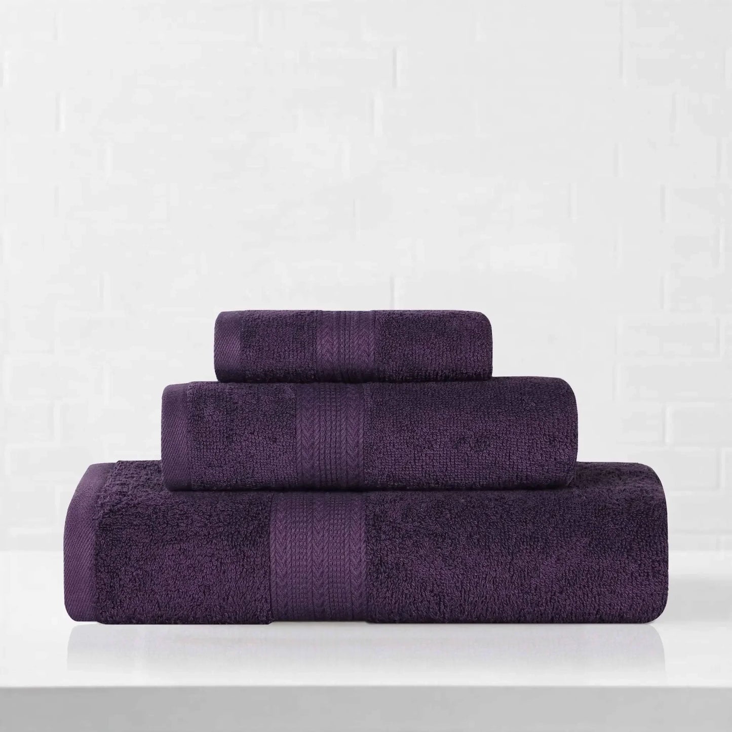 Eco-Friendly Ringspun Cotton Towel Set 3-Piece