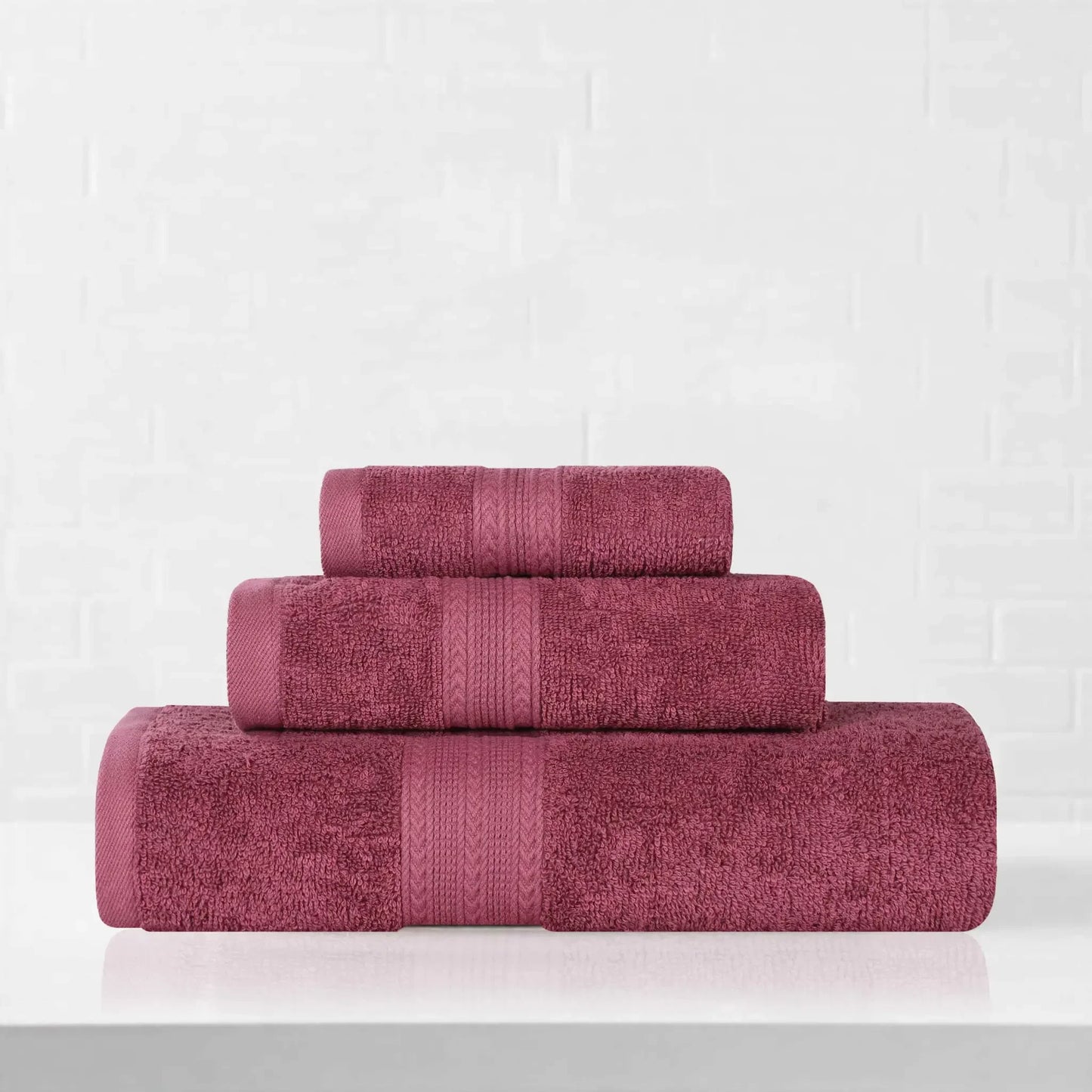 Eco-Friendly Ringspun Cotton Towel Set 3-Piece