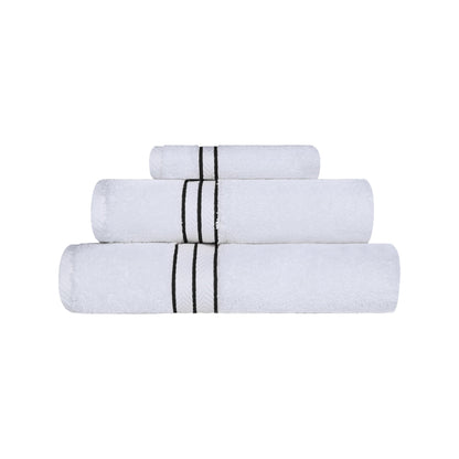 Ultra-Plush Turkish Cotton Hotel Collection Super Absorbent Solid Luxury Bathroom Set - black