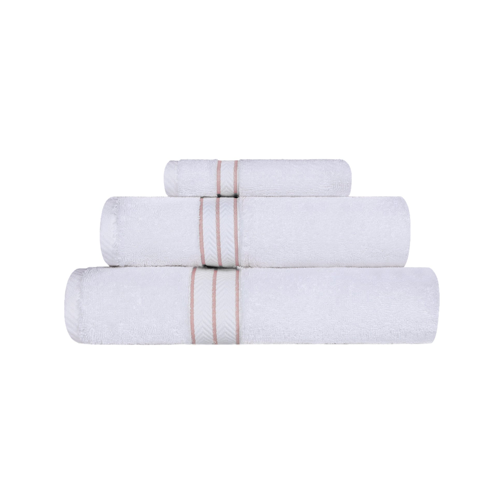 Ultra-Plush Turkish Cotton Hotel Collection Super Absorbent Solid Luxury Bathroom Set - Tea Rose