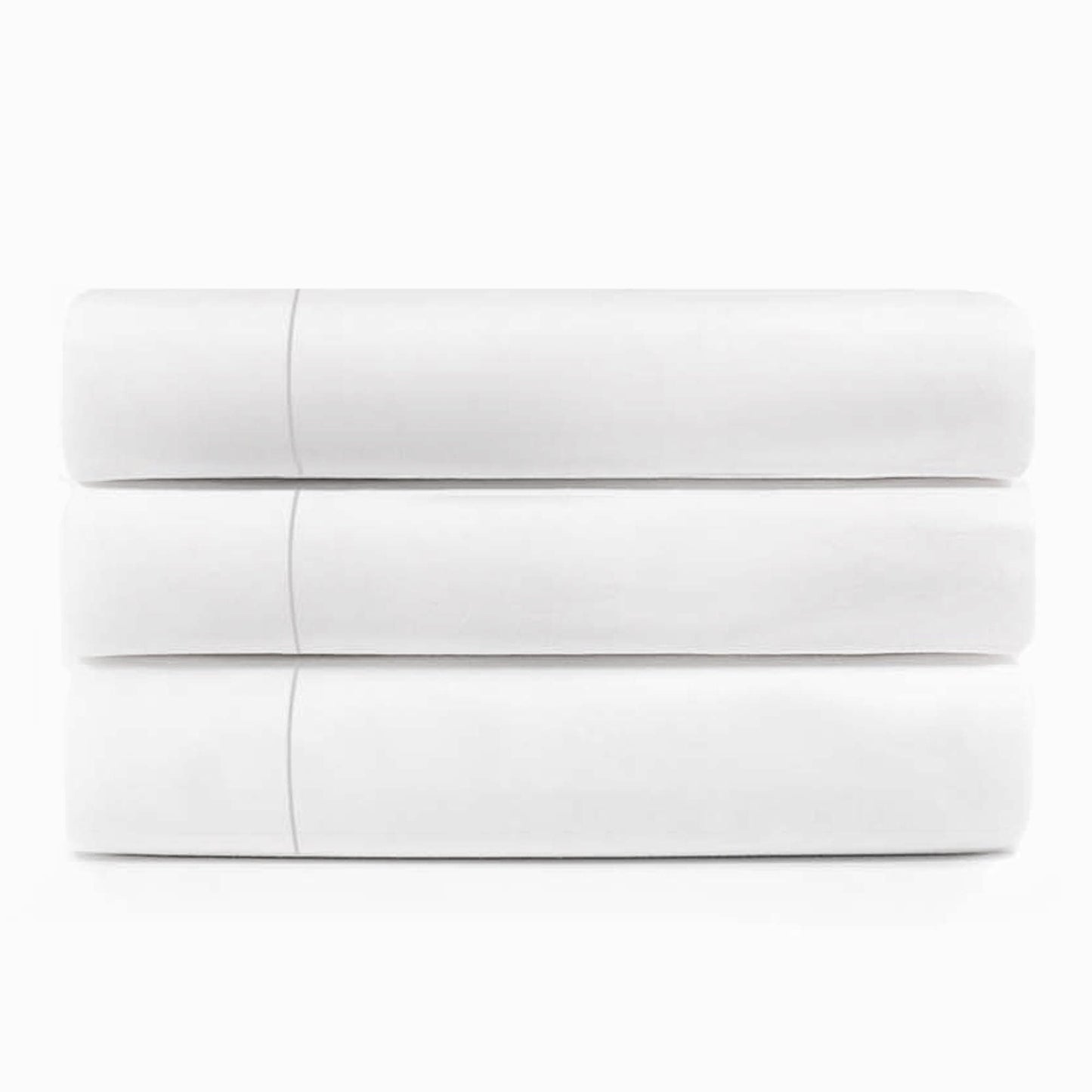 Cotton Rich Percale Hotel Quality Flat Bed Sheets Set Of 3, 6, 12 - White