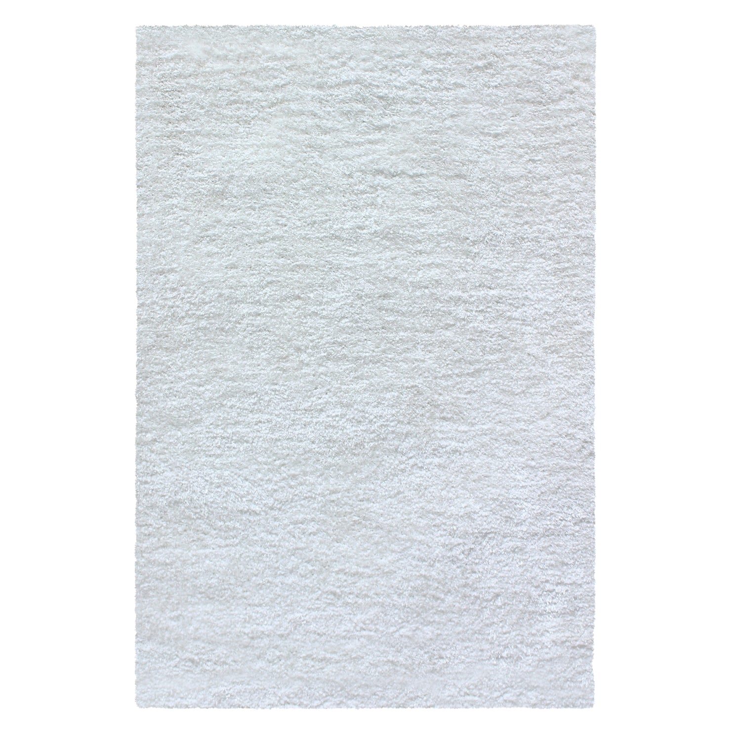 Superior Solid Indoor Plush Shag Area Rug Or Runner Or Round Rug - White