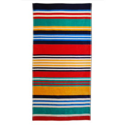 Cotton Multicolored Striped Oversized 4 Piece Beach Towel
