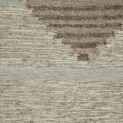 Sayah Eco-Friendly Geometric Handwoven Wool and Cotton Indoor Area Rug - Gray