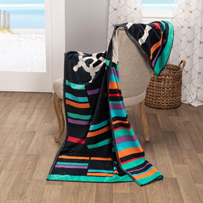 Retro Spin Wheel Oversized 2 Piece Beach Towel Set