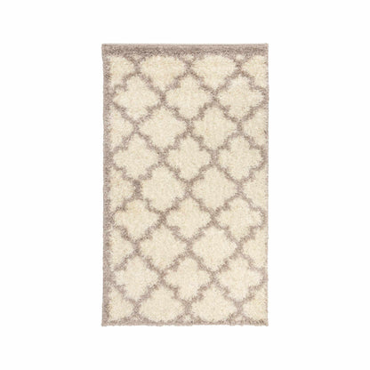 Superior Bengali Modern Geometric Lattice Trellis Indoor Shag Area Rug - Grey