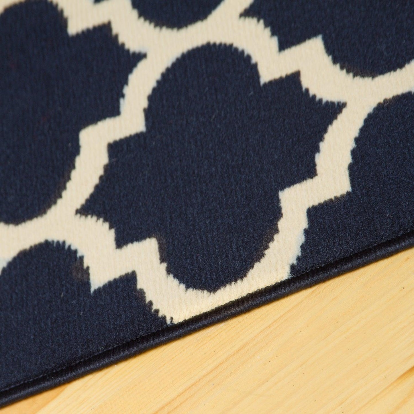  Superior Modern Quatrefoil Geometric Lattice Indoor Area Rug -  Midnight Blue