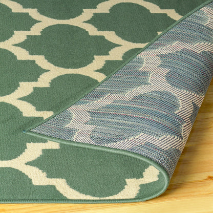  Superior Modern Quatrefoil Geometric Lattice Indoor Area Rug - Teal