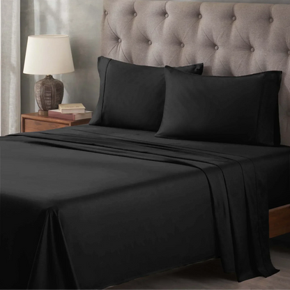 Egyptian Cotton 400 Thread Count Solid Deep Pocket Bed Sheet Set