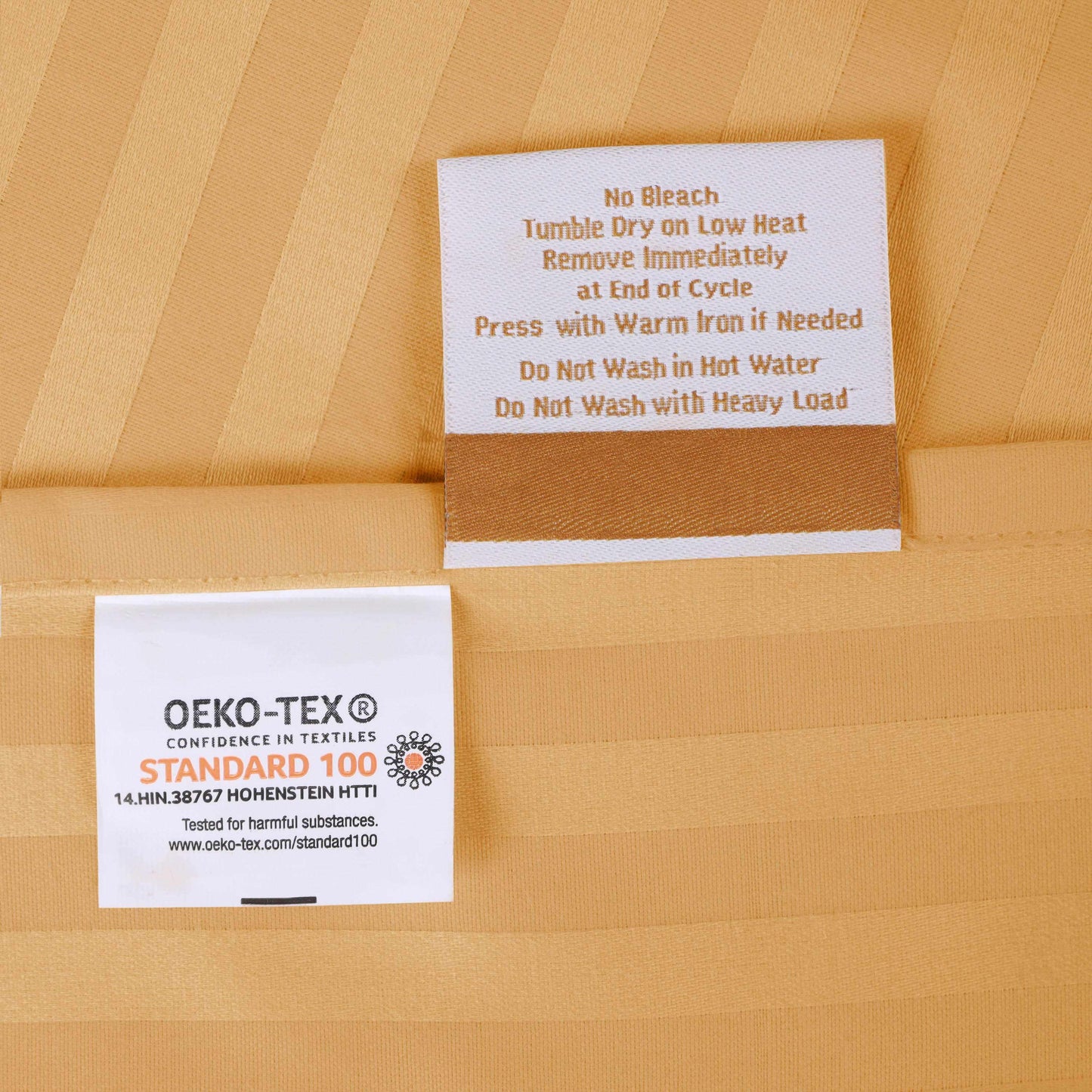 Superior 300 Thread-Count Premium Egyptian Cotton Stripe Sheet Set - Gold