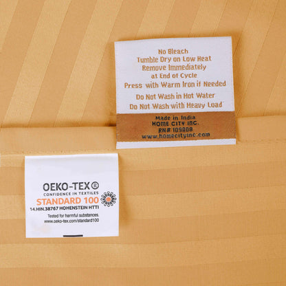 Superior 400 Thread Count Egyptian Cotton Stripe Sheet Set - Gold