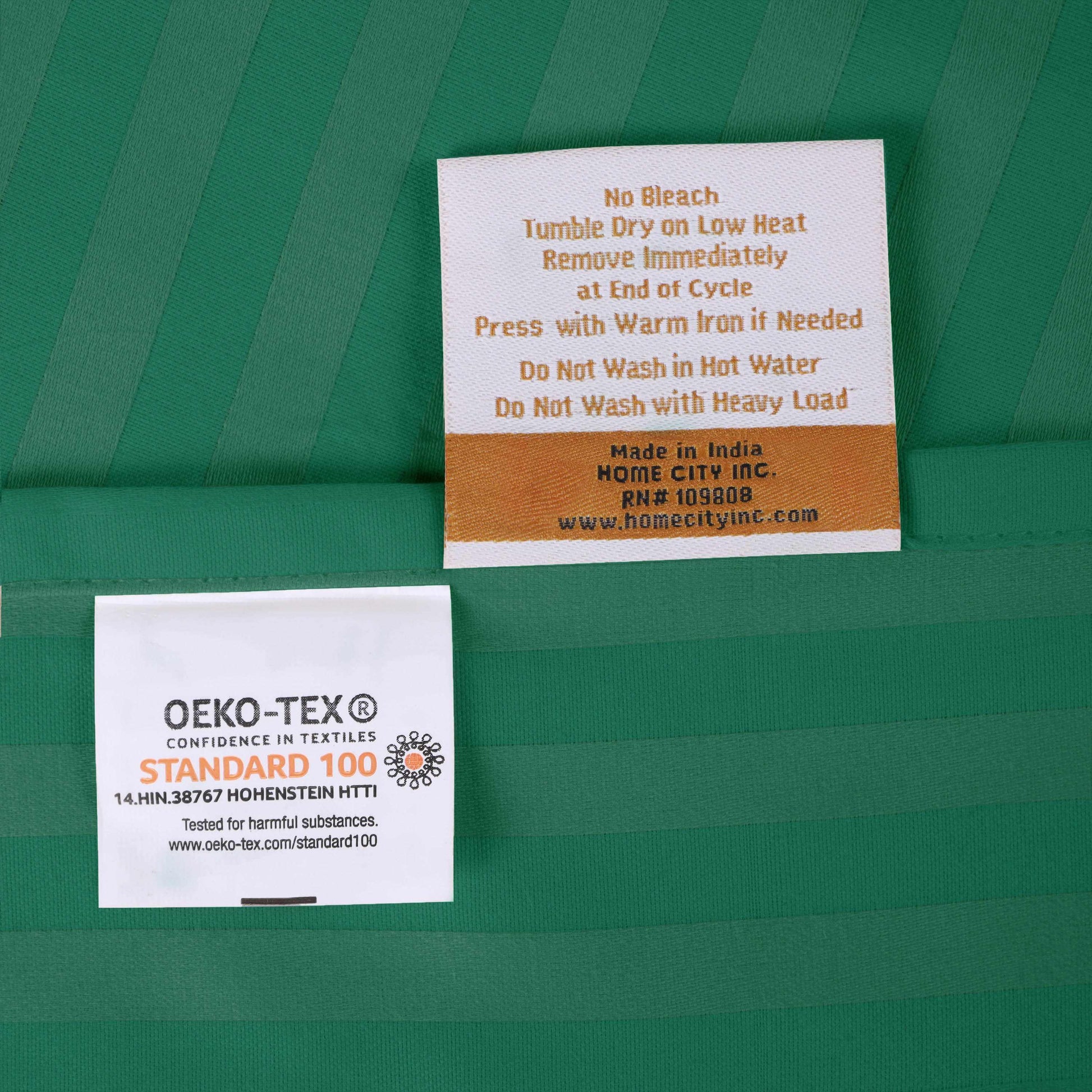 Superior 400 Thread Count Egyptian Cotton Stripe Sheet Set - Hunter Green