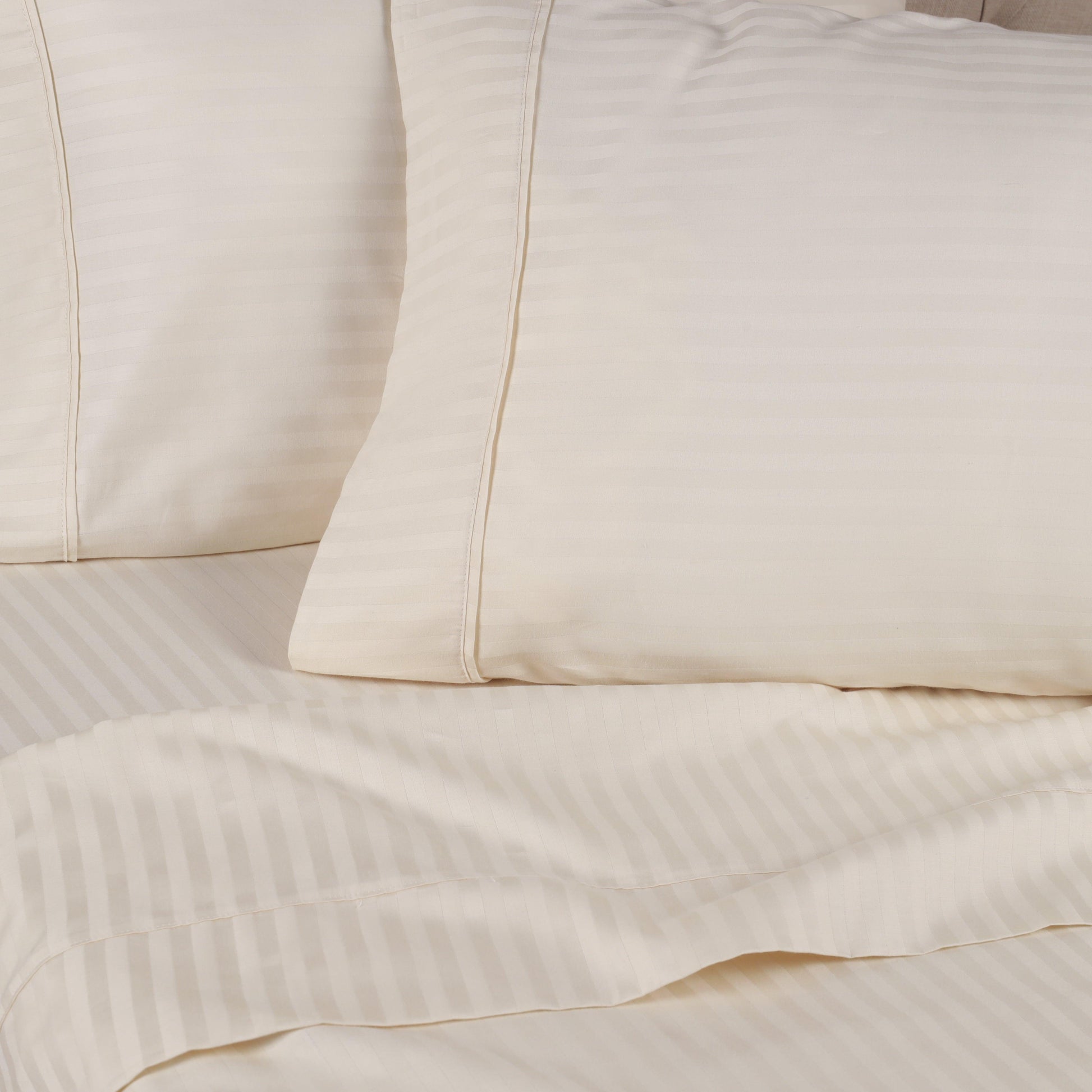 Superior 300 Thread Count Premium Egyptian Cotton Stripe Sheet Set - Ivory
