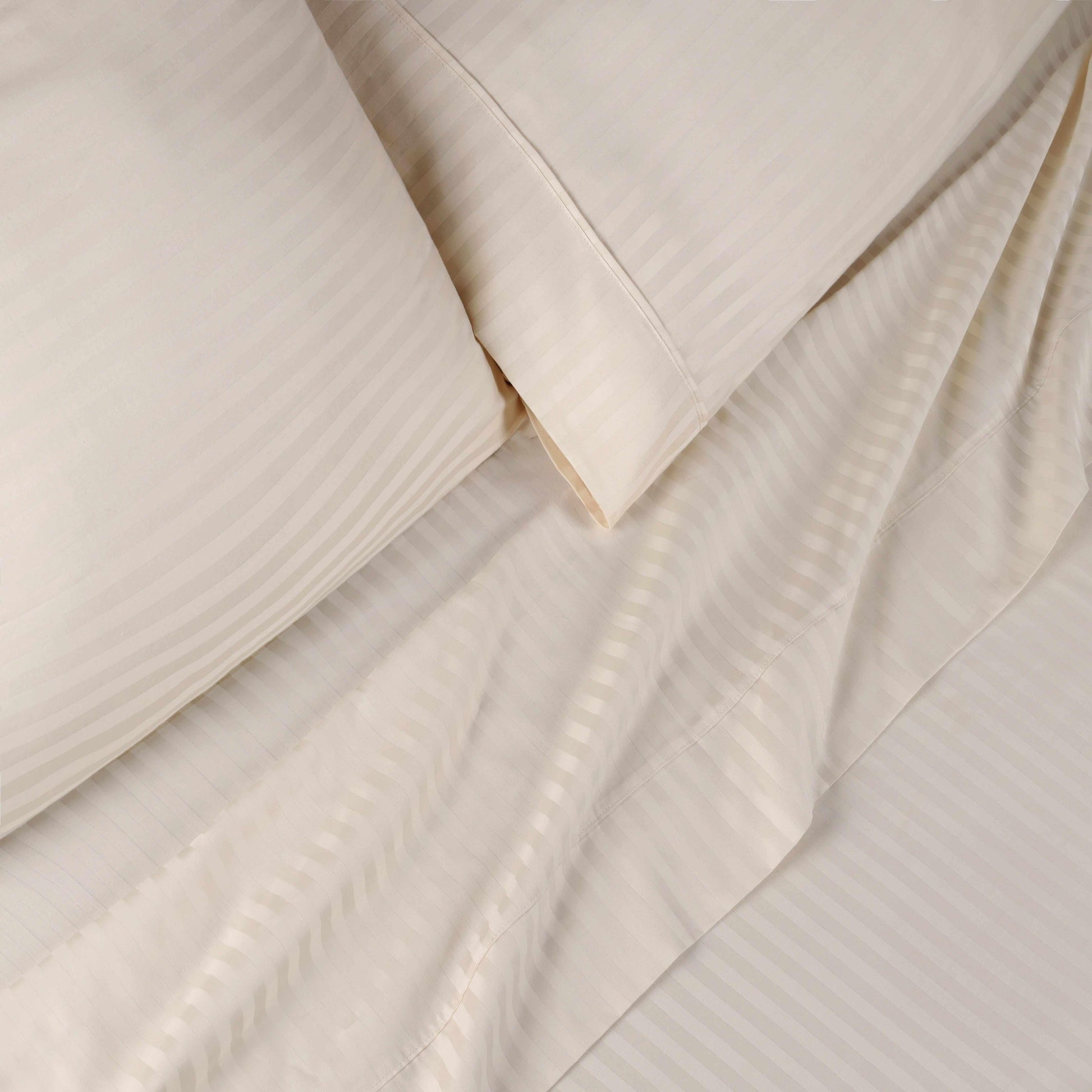 Superior 300 Thread-Count Premium Egyptian Cotton Stripe Sheet Set - Ivory
