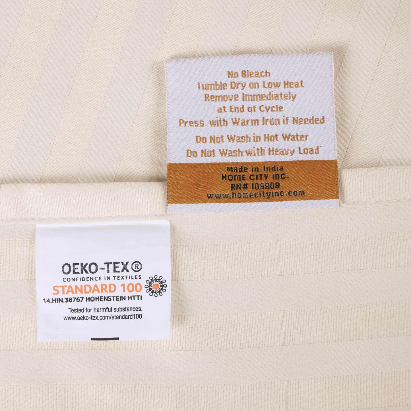 Superior 400 Thread Count Egyptian Cotton Stripe Sheet Set - Ivory
