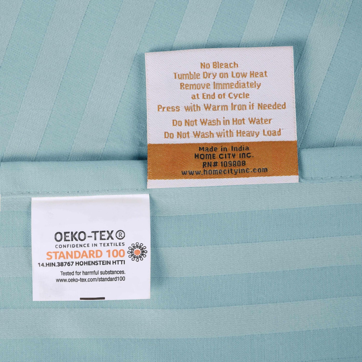 Superior 400 Thread Count Egyptian Cotton Stripe Sheet Set - Light Blue