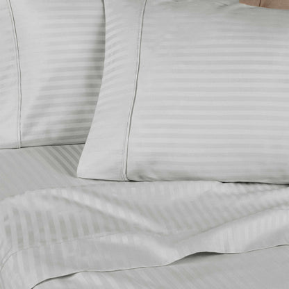 Superior 400 Thread Count Egyptian Cotton Stripe Sheet Set - Ivory