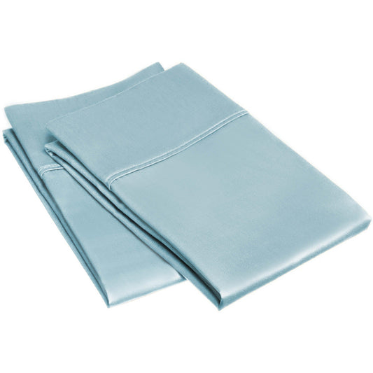 Wrinkle Resistant Egyptian Cotton 2-Piece Pillowcase Set - light Blue