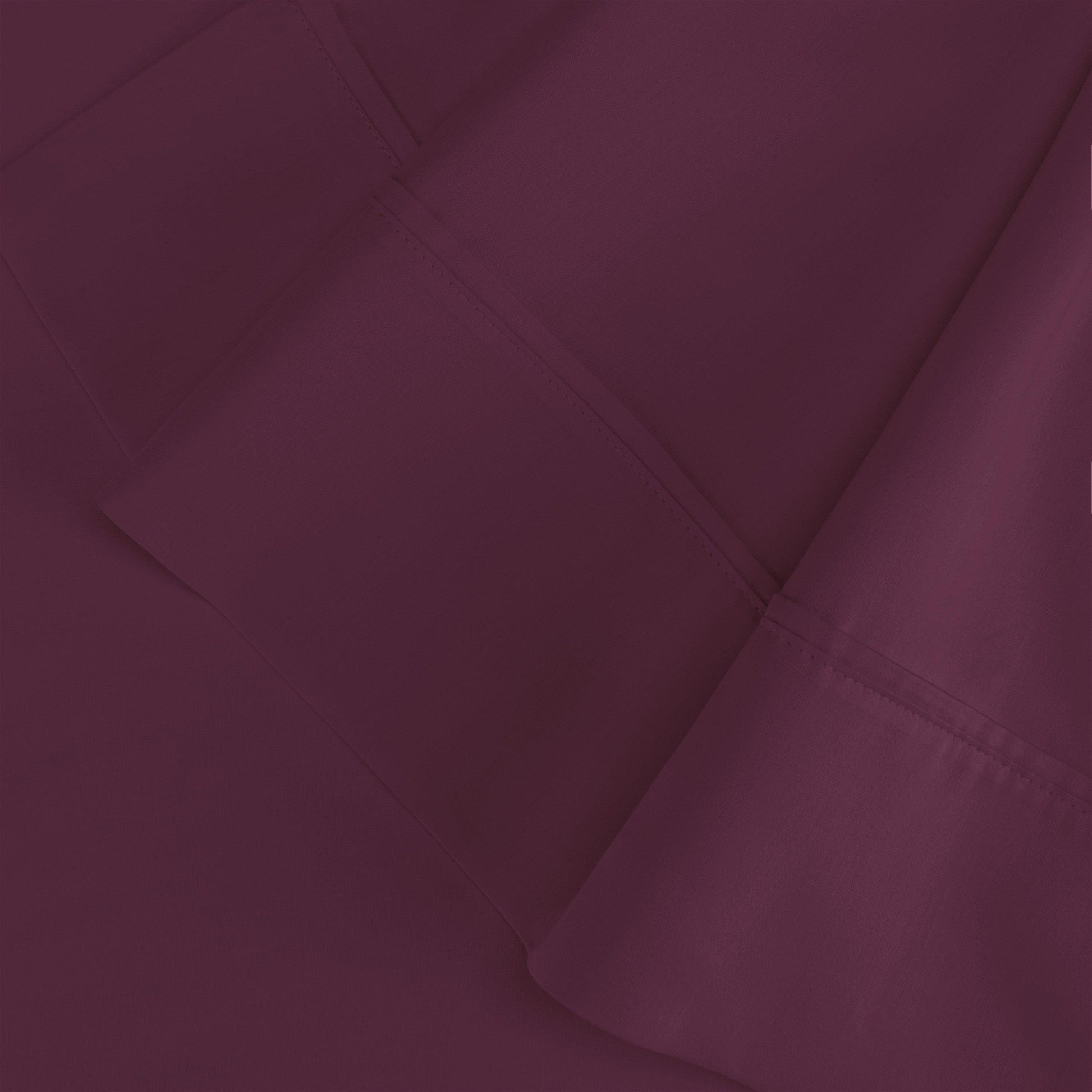  Wrinkle Resistant Egyptian Cotton 2-Piece Pillowcase Set - Plum