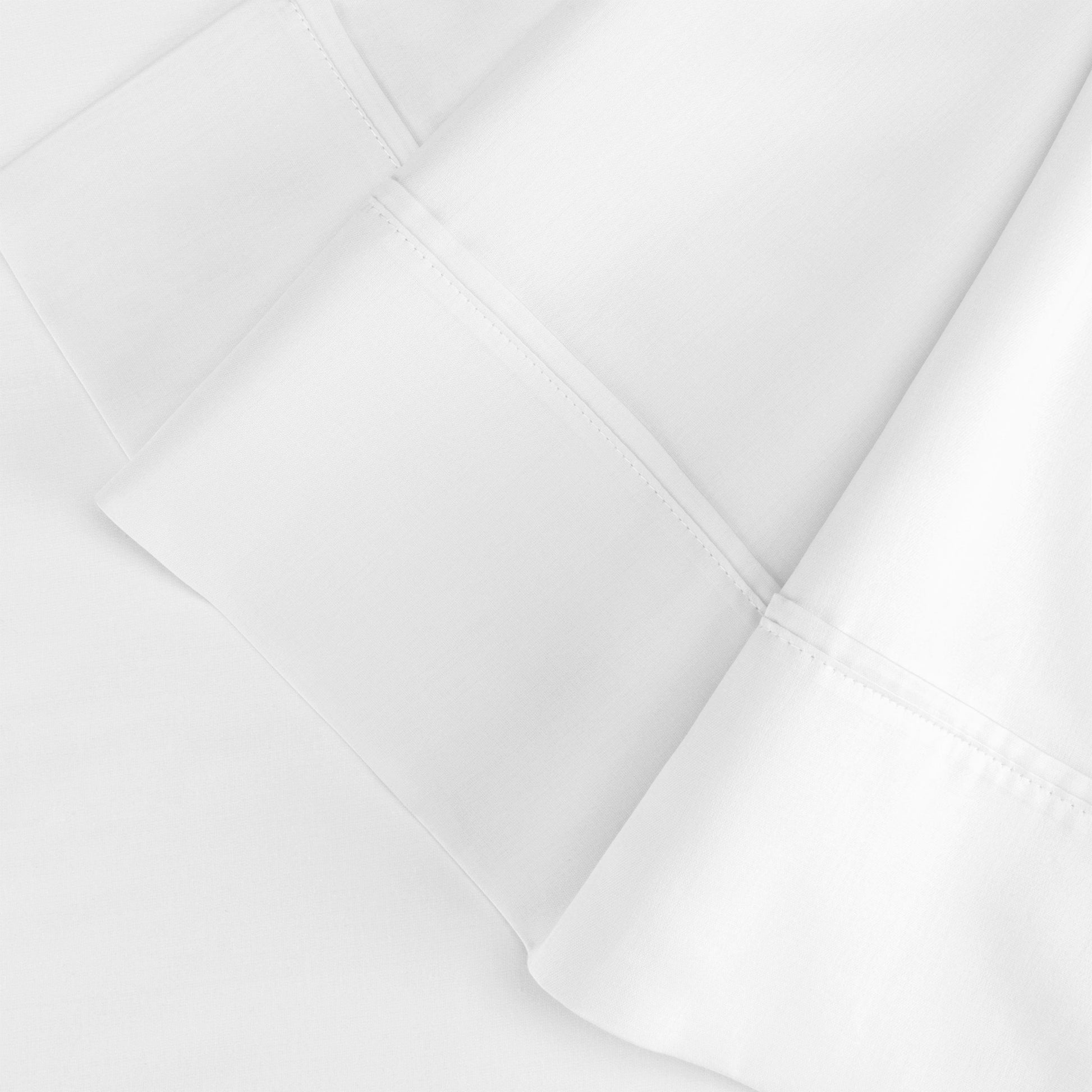  Wrinkle Resistant Egyptian Cotton 2-Piece Pillowcase Set -  White