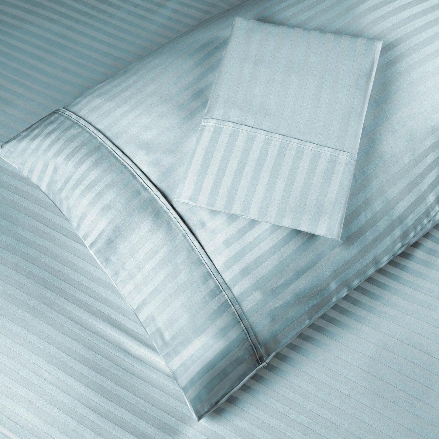 300 Thread Count Soft Egyptian Cotton Pillowcase Set - Light Blue