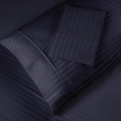 300 Thread Count Soft Egyptian Cotton Pillowcase Set - Navy Blue