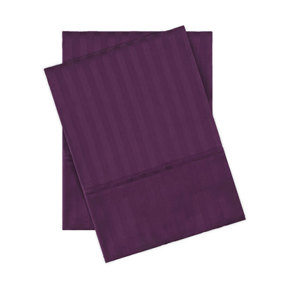 300 Thread Count Soft Egyptian Cotton Pillowcase Set - Plum