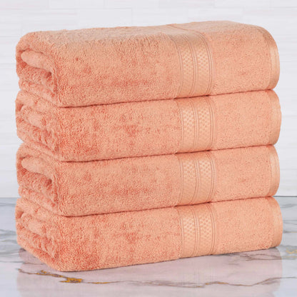 Ultra-Soft Rayon from Bamboo Cotton Blend 4 Piece Bath Towel Set