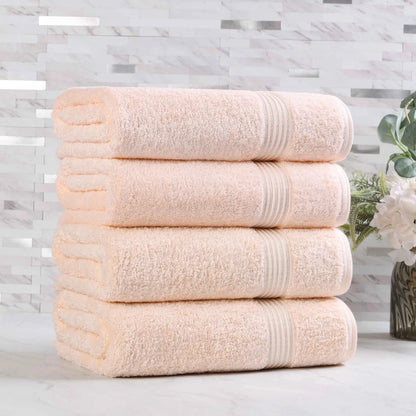 Heritage Egyptian Cotton Plush Absorbent Luxury Bath Towel Set of 4