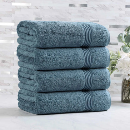 Heritage Egyptian Cotton Plush Absorbent Luxury Bath Towel Set of 4