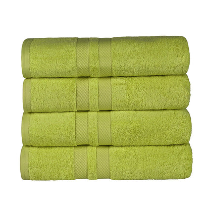 Superior Ultra Soft Cotton Absorbent Solid Bath Towel (Set of 4) - Celery