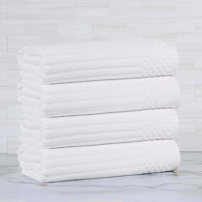 Soho Ribbed Cotton Absorbent Bath Towel Set of 4