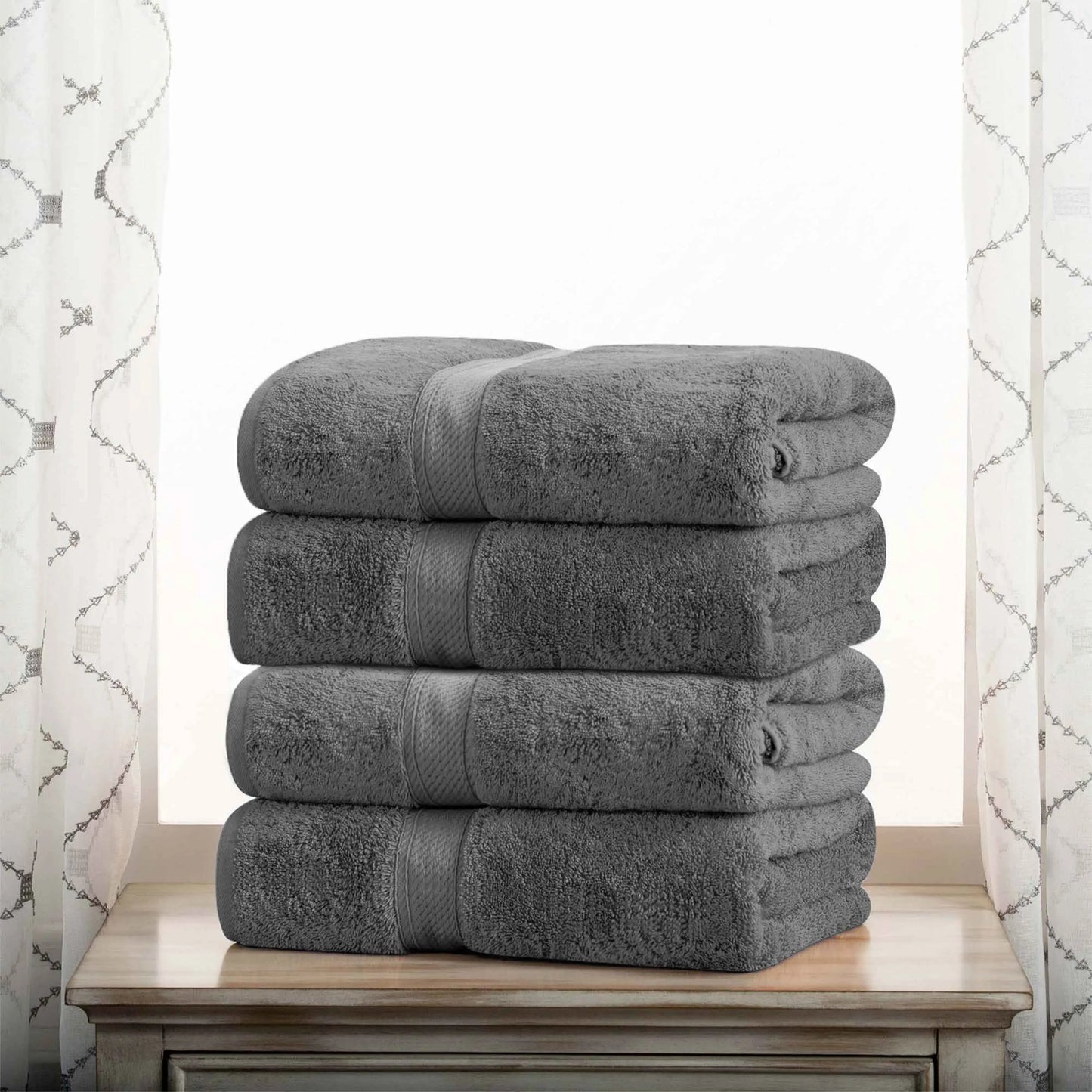 Madison Egyptian Cotton Pile Heavyweight 4 Piece Bath Towel Set