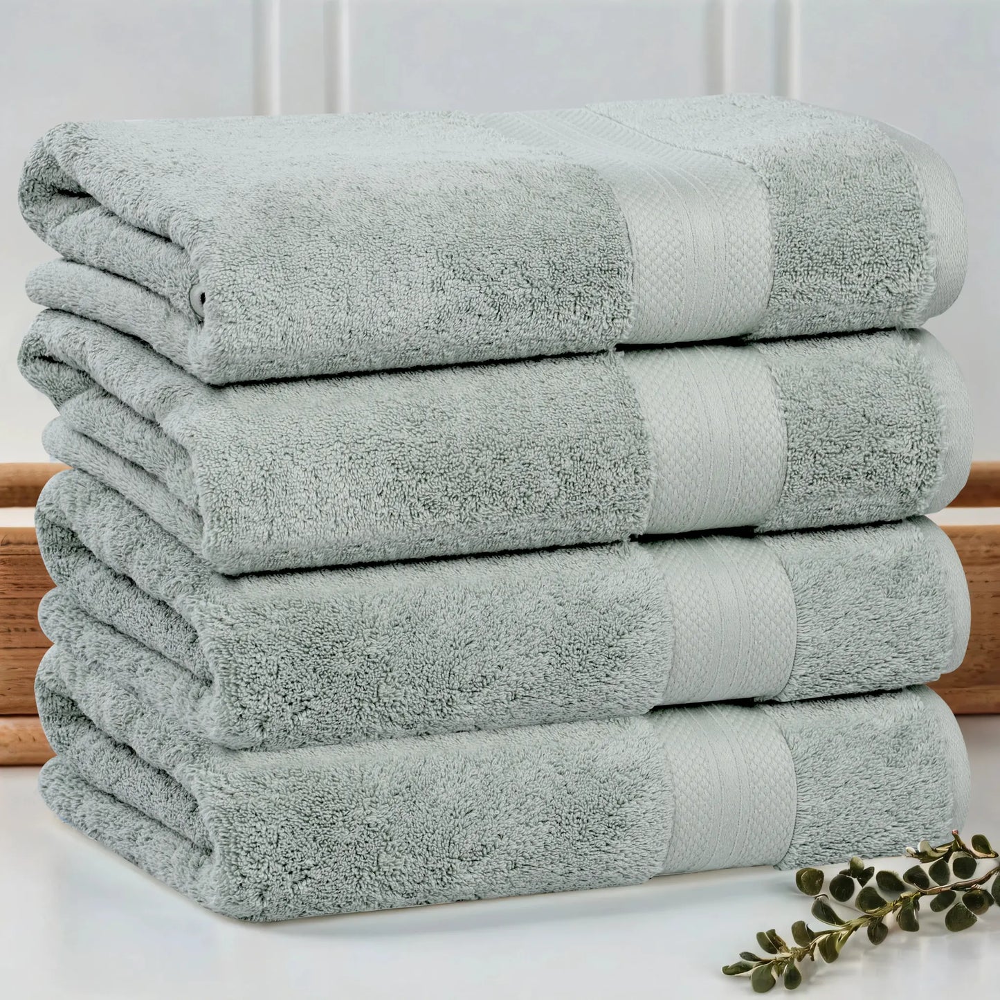 Turkish Cotton Bath Towels Heavyweight 4 Piece Set Aria