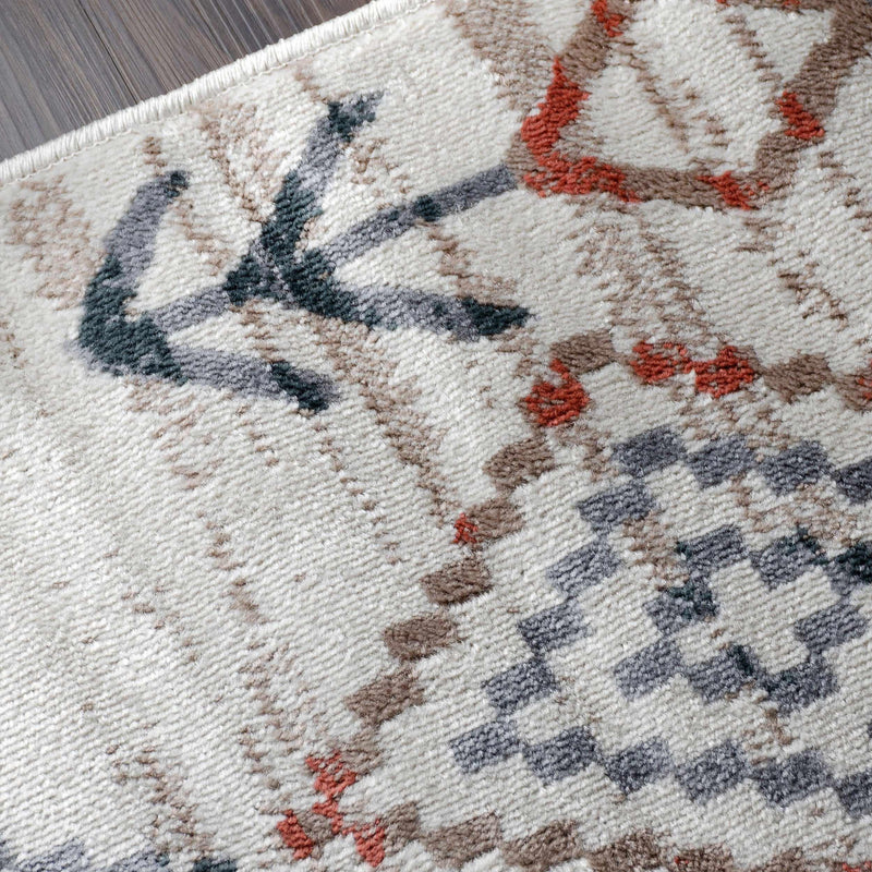 Gared Traditional Southwestern Tribal Area Rug - Bone