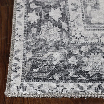 Riggs Bohemian Oriental Medallion Indoor Area Rugs Or Runner Rug - Charcoal