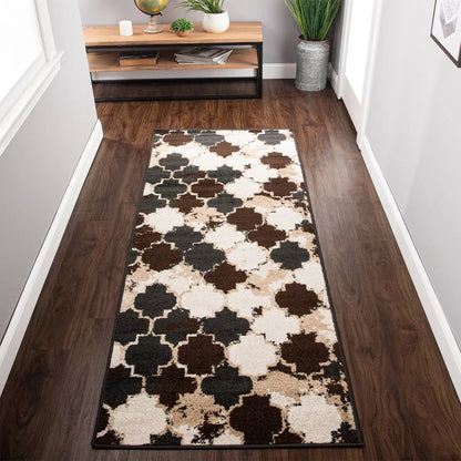 Makinley Heavily Distressed Moroccan Trellis Area Rug