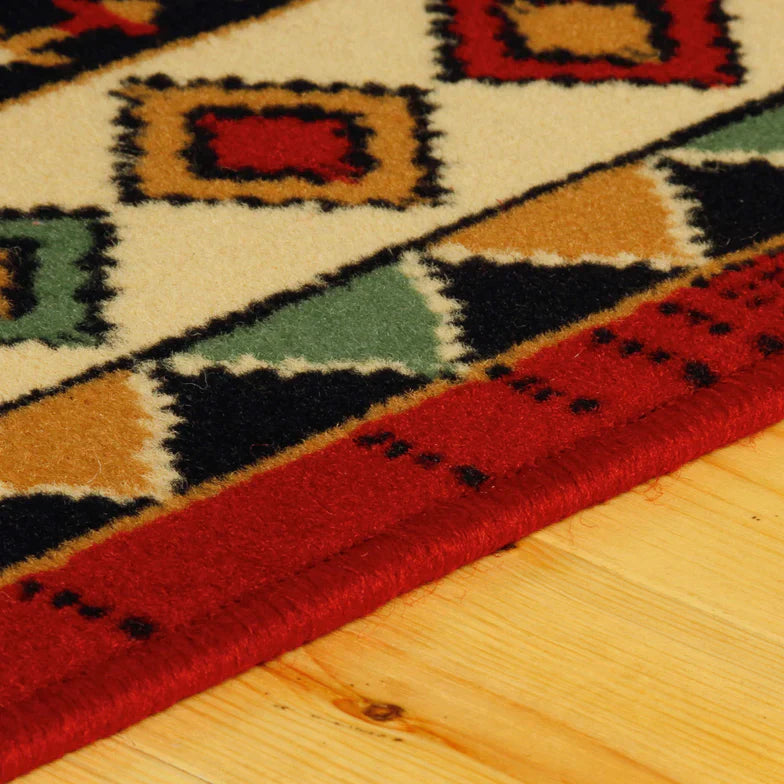 Aztec Southwestern Indoor Area Rug or Runner Rug - Red