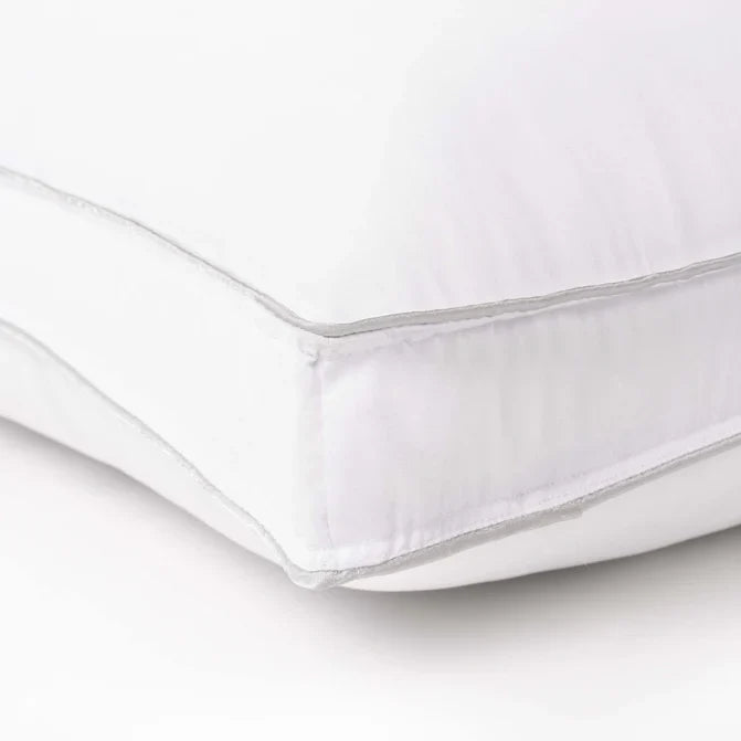 Hypoallergenic Microfiber Set of 2 Gusset Pillows - White