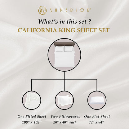 Superior Egyptian Cotton 1000 Thread Count Extra Deep Pocket Solid Sheet Set 