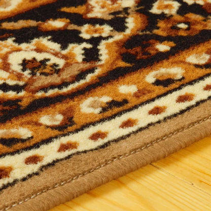 Leopold Formal Medallion Indoor Area Rug Or Runner Rug - Gold