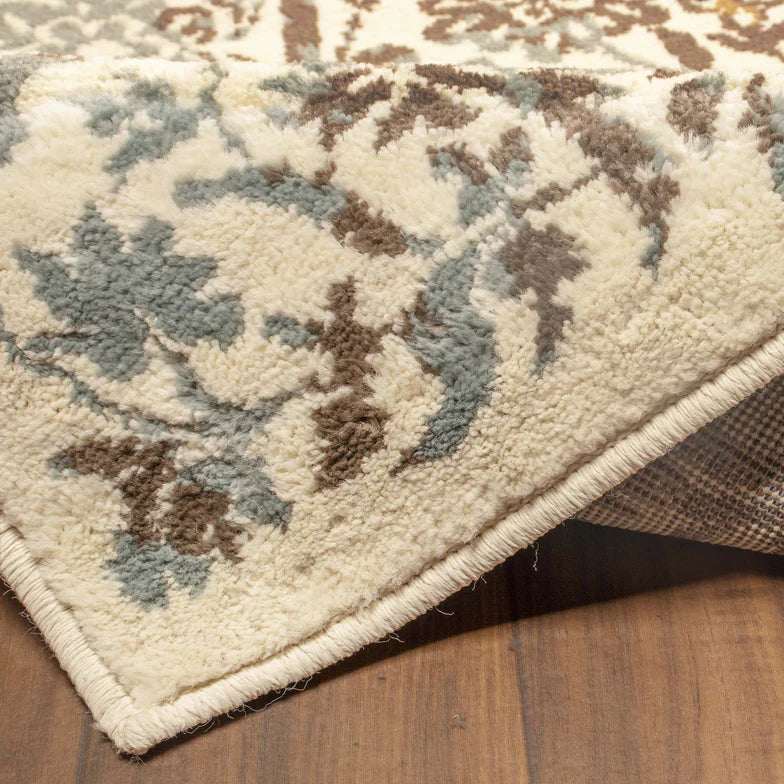 Ariza Oriental Floral Indoor Area Rug or Runner Rug - Ivory