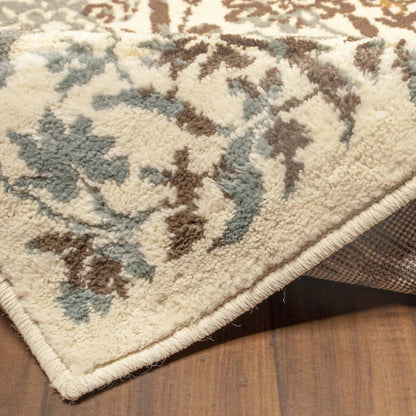 Ariza Oriental Floral Indoor Area Rug or Runner Rug - Ivory